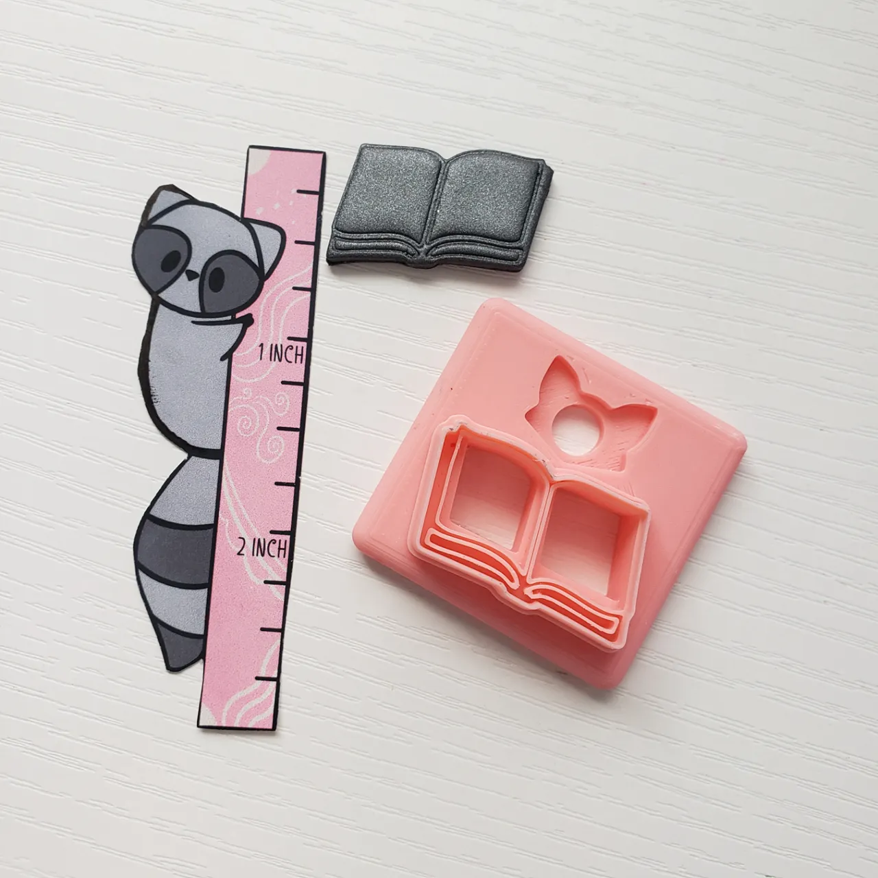 Open Book Polymer Clay Earring Cutter view 3