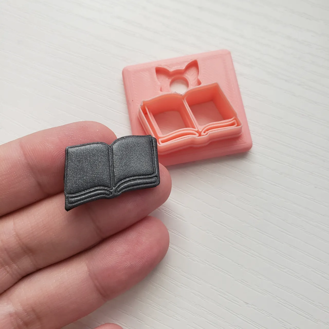 Open Book Polymer Clay Earring Cutter view 4