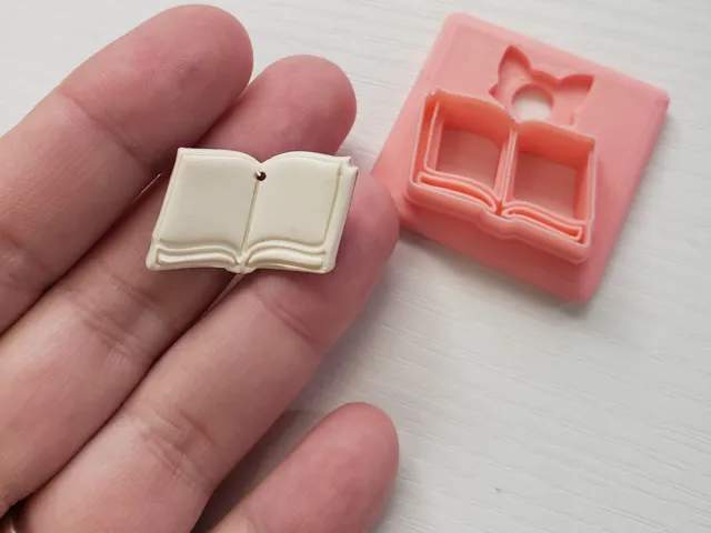 Open Book Polymer Clay Earring Cutter