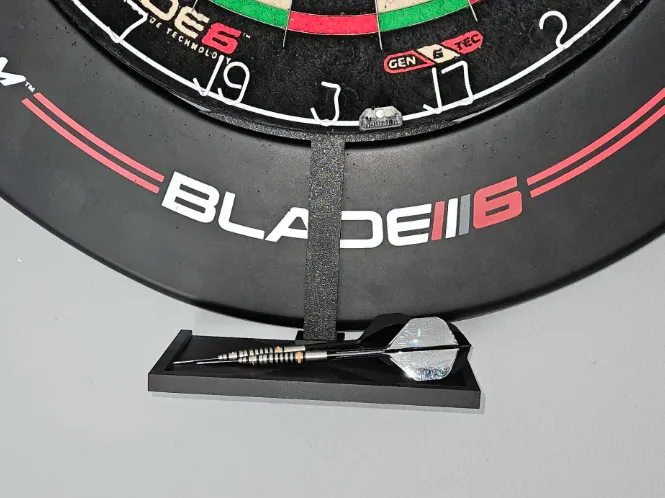 Dart board dart holder shelf