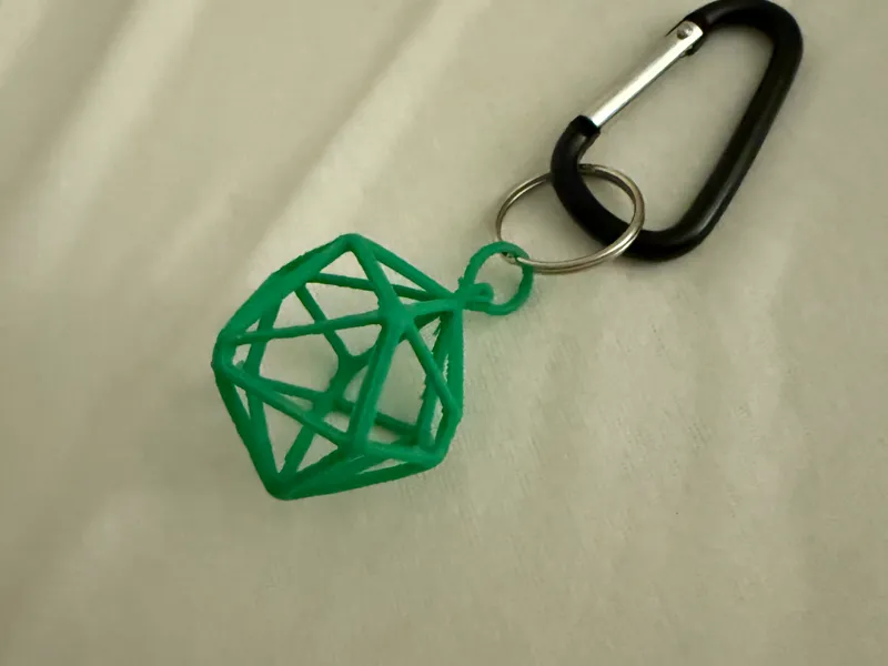 Icosahedron Keychain