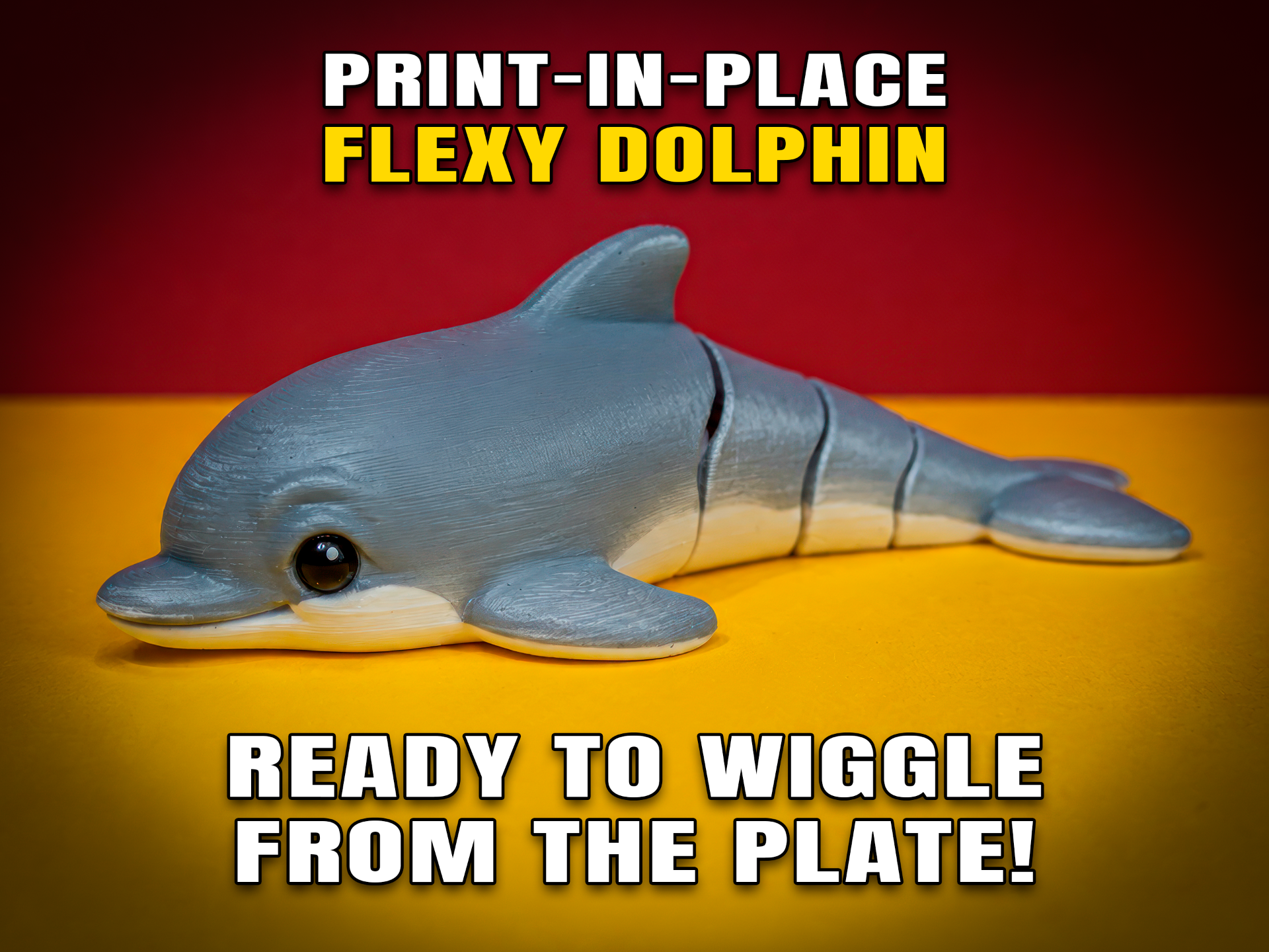 Cute Flexy Dolphin (Articulated Fidget Toy)