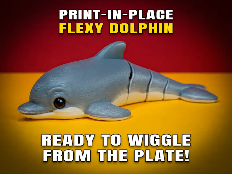 Cute Flexy Dolphin (Articulated Fidget Toy)
