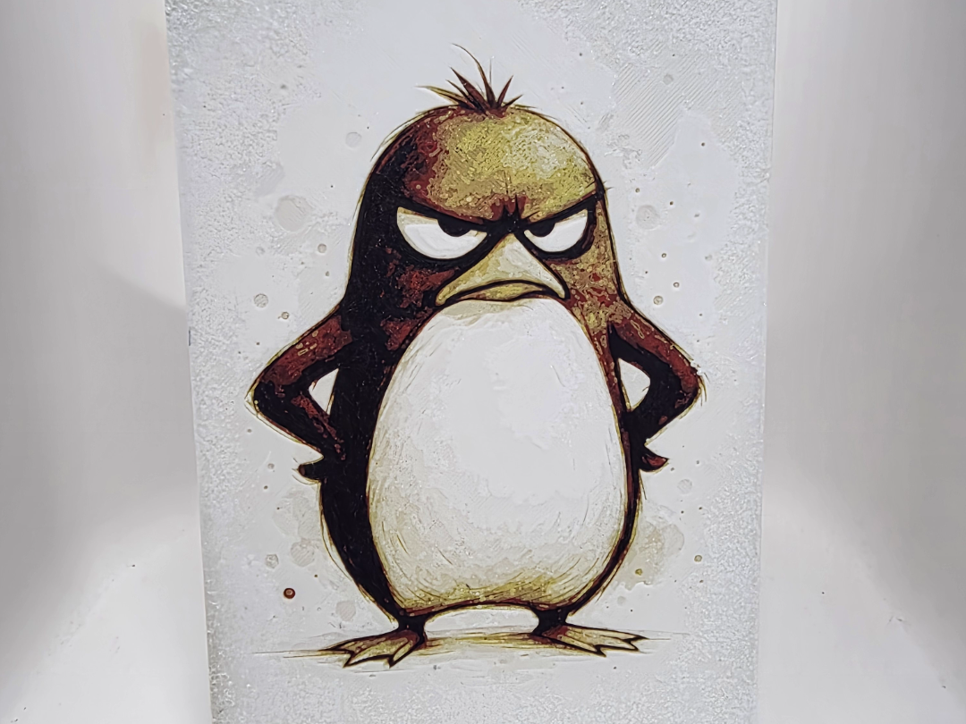 Grumpy Penguin Hueforge 