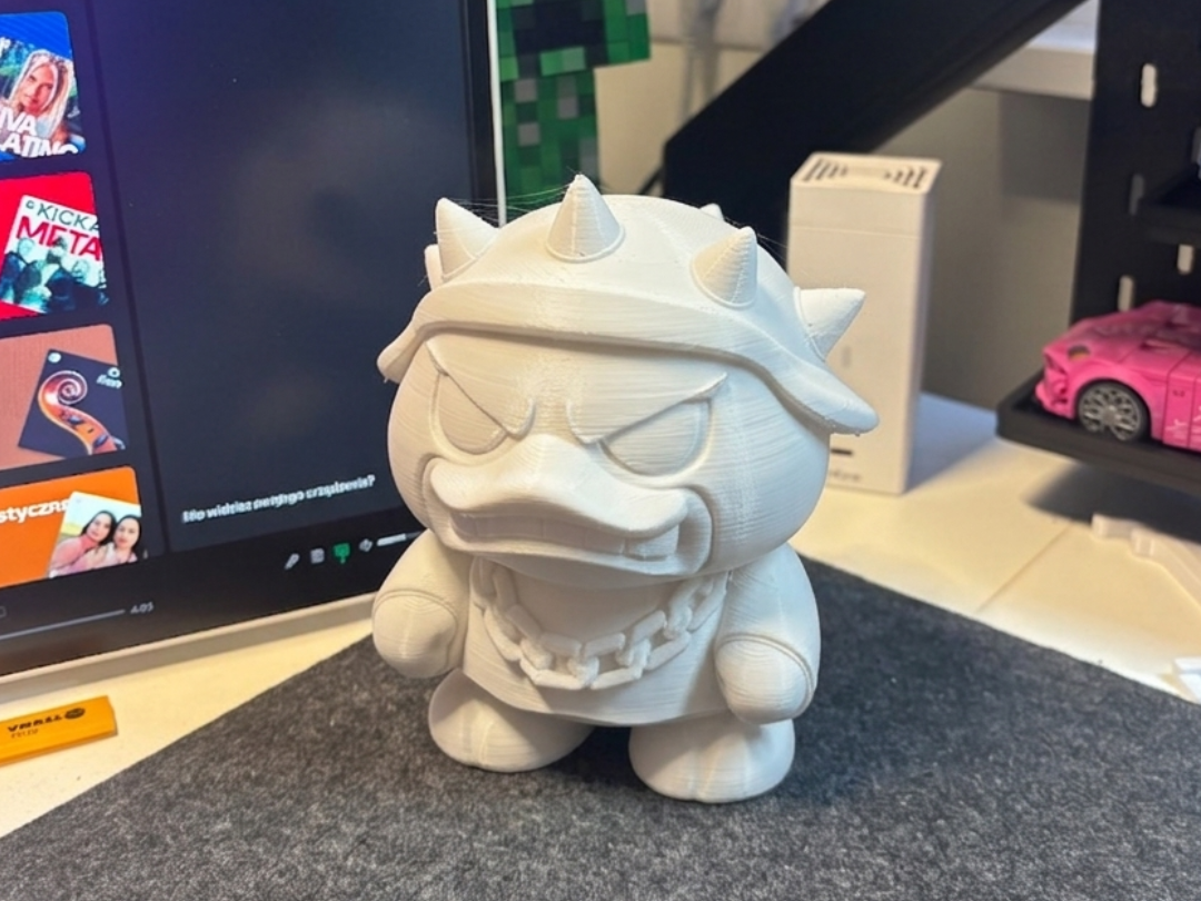 Angry Punk Duck Figurine | Edgy 3D Print