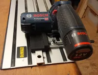 Adaptateur scie Bosch GKS 12V pour rail Dewalt — photo 2