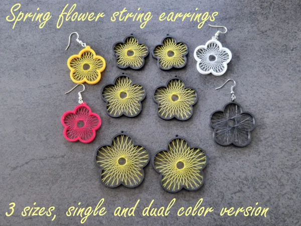 Boucles d'oreilles fleurs de printemps (3 tailles)