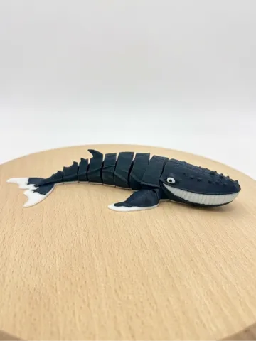 Objeto manipulable: Articulated Humpback Whale - Easy Print Fidget Toy — vista de referencia 2
