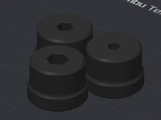 Hand tightening knob with hex cavity 10/13/17mm