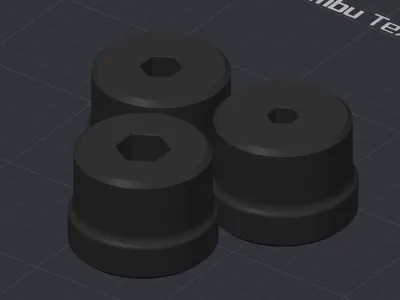 Hand tightening knob with hex cavity 10/13/17mm