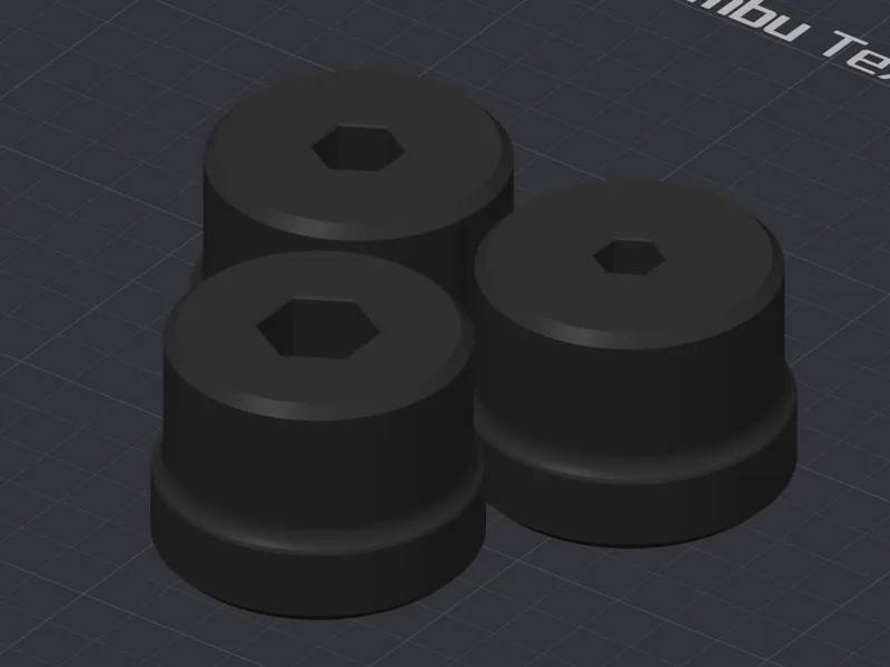 Hand tightening knob with hex cavity 10/13/17mm