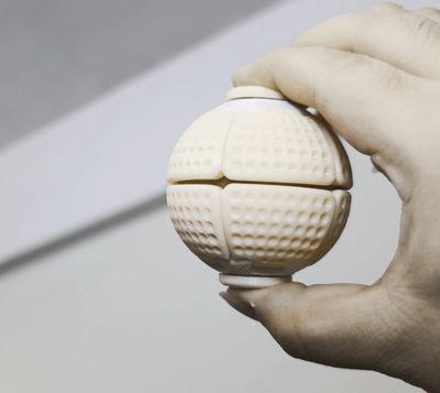 Press-and-Rotate Ball - Circular Concave Granular Texture