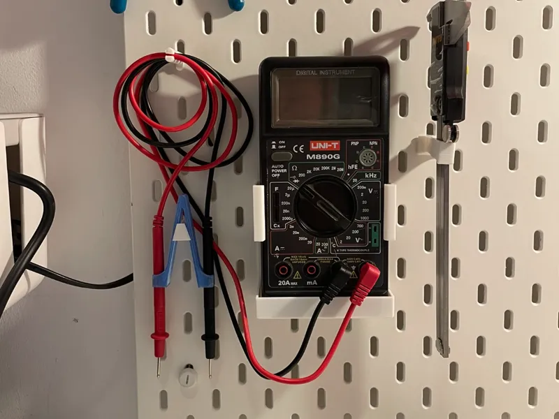 UNI-T M890G multimeter & probe ikea skadis holder