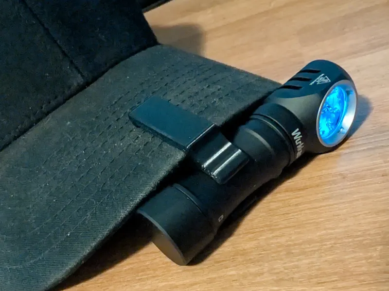 Wurkkos HD10 Flashlight hat brim clip