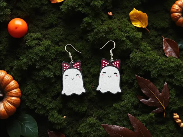 Trendy ghost earrings