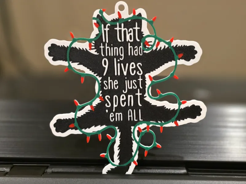 Christmas Vacation - Fried Cat Ornament