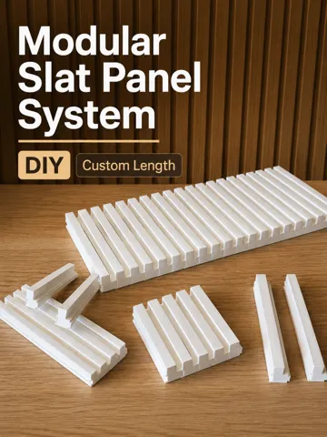 Letrero o emblema decorativo: Modular Slat Panel System –DIY Customizable Length — vista de referencia 2