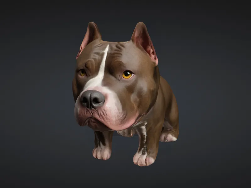 Cute Pitbull figure or keychain