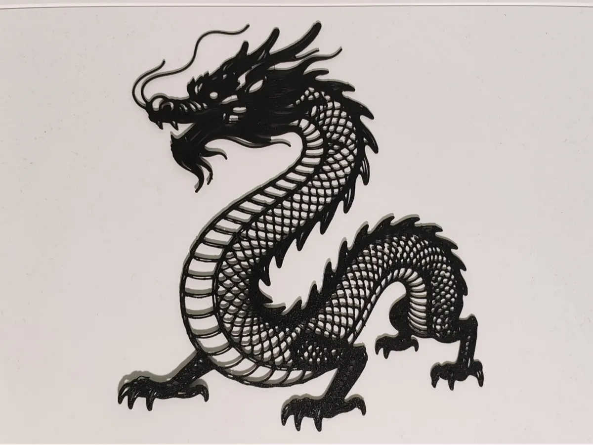Dragon chinois en décoration murale