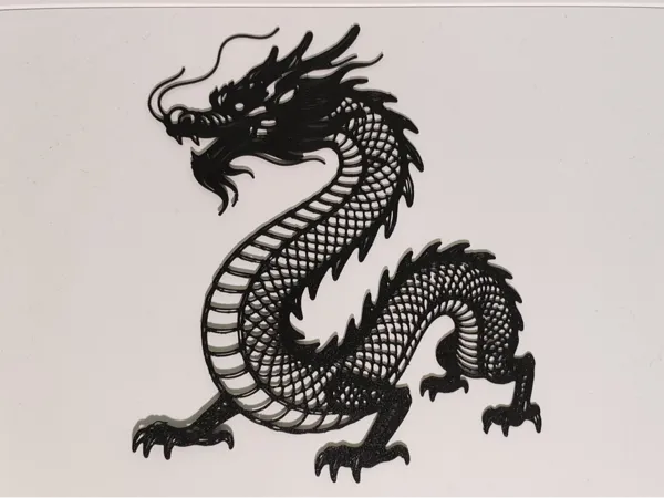 Dragon chinois en décoration murale