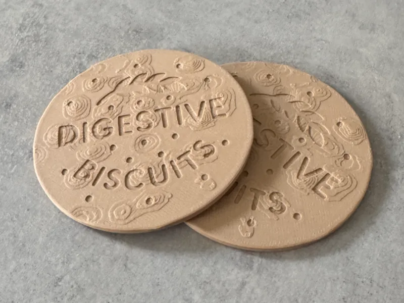 UK Digestive Biscuit – Realistic 3D Printed Prop