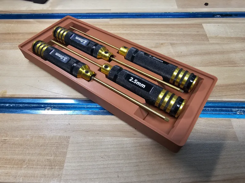 Gridfinity Allen Screwdriver Driver Set Holder