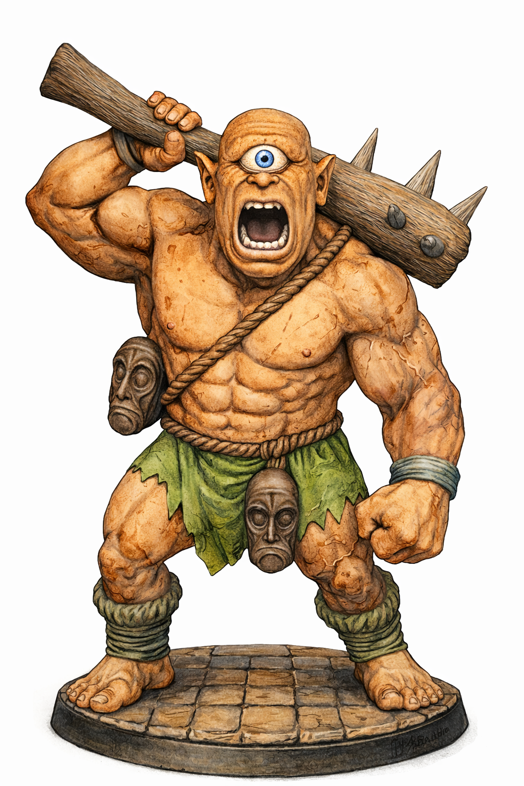 Miniatura 2 do modelo 3D Cyclops:  DnD D&D Pathfinder Mini