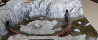 procedurally generated mountain model for t-gauge