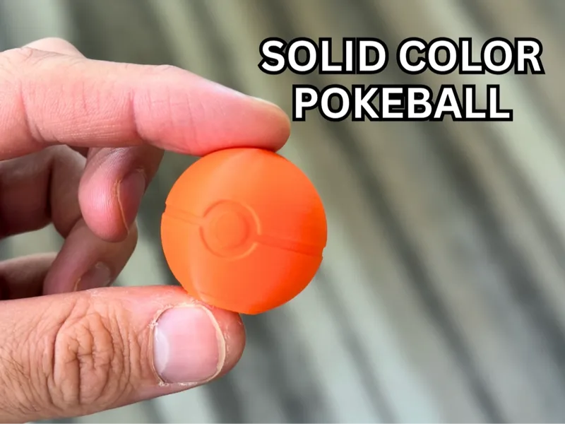 Pokeball One Color - Quick Print - Toy and Fidget