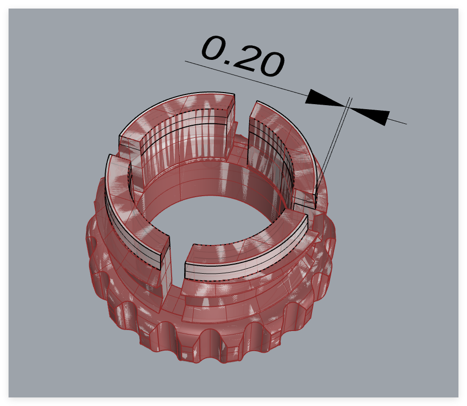 Miniatura 2 do modelo 3D 小巧的4in1 splitter 全打印无需五金