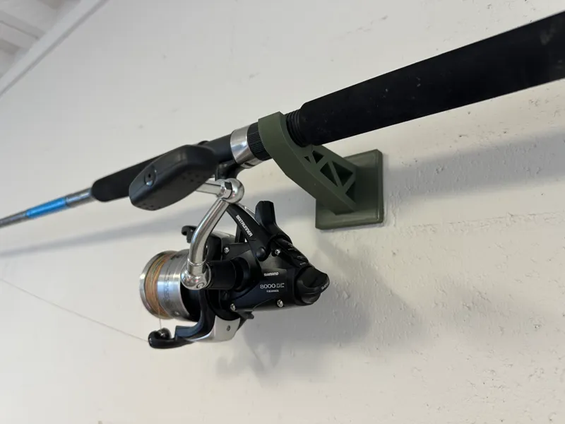 Fishing rod rack wall mount double side tape