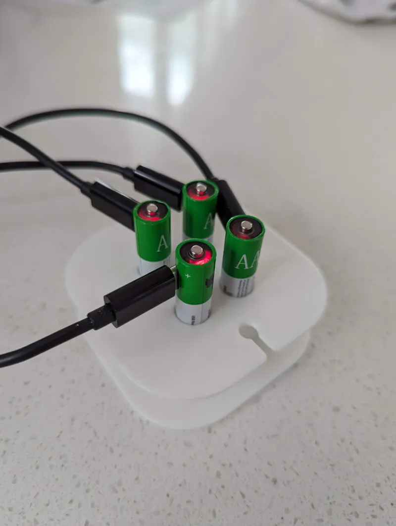 AAA Rechargeable Battery and USB Cable Holder