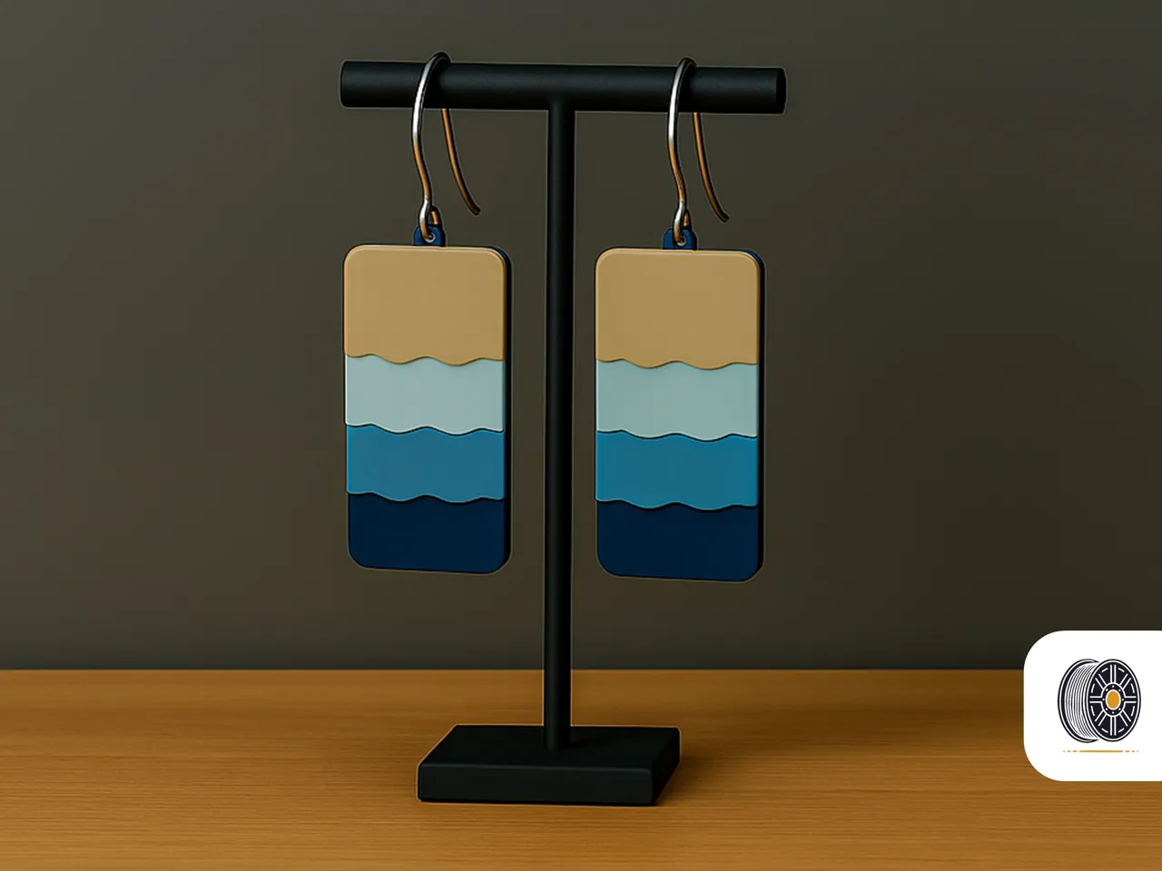 Le Onde | Modern Minimalist Waves Earrings view 2