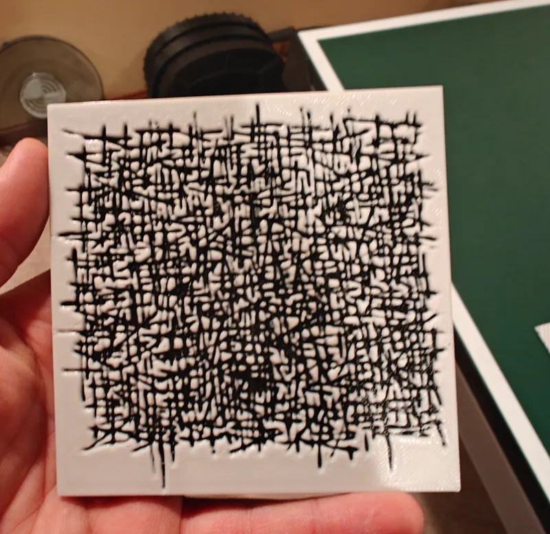 Abstract Black and White Straw Shaped art