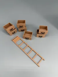 Drawers and ladder