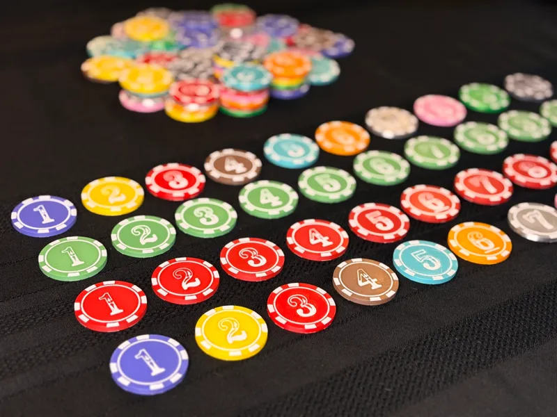 Poker Chips (Numbered 1 to 10)