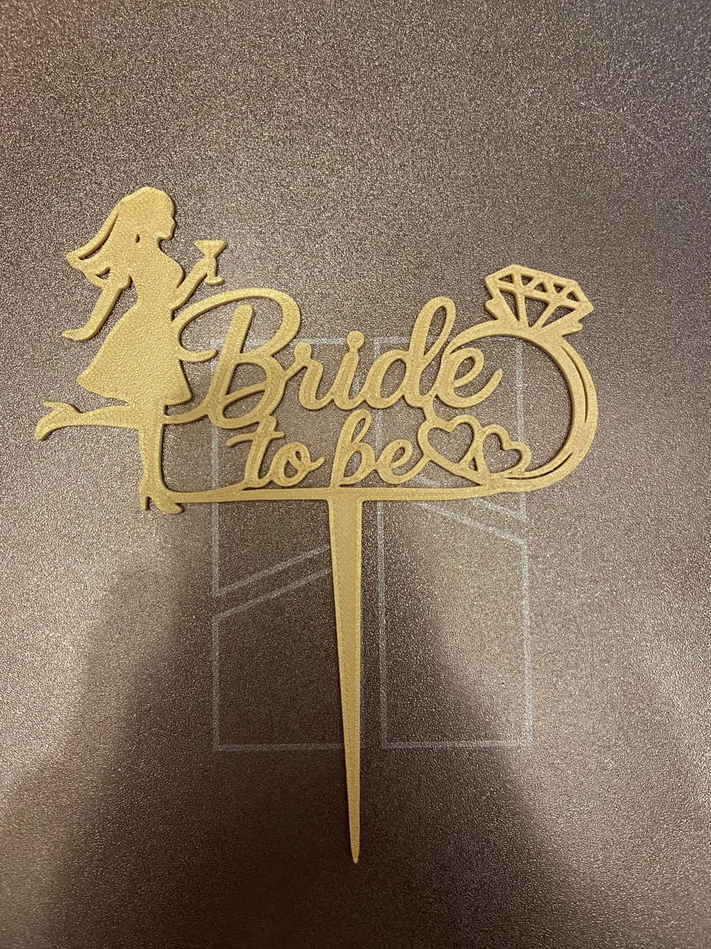 Bride To Be Cake Topper - Free 3D Print Model - MakerWorld