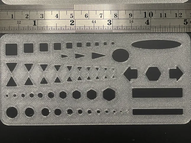 Drafting Stencil for Pocket Circles Squares Arrows