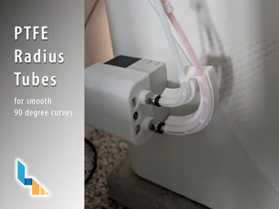 PTFE Radius tubes for 90 degree turns