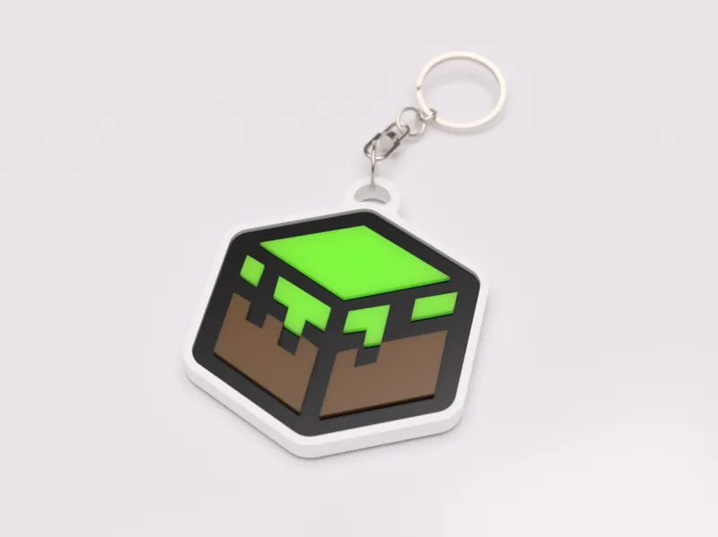 Minecraft Block Keychain