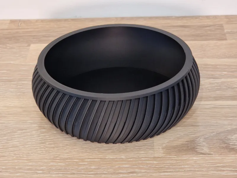 Skål 160Øx50mm Ribbad