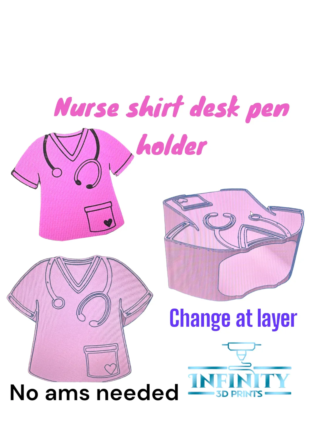 NURSE SHIRT DESK PEN HOLDER view 2