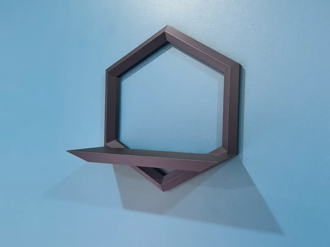 0.16mm hexagonal decorative wall shelf - Free 3D Print Model - MakerWorld