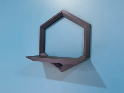 0.16mm hexagonal decorative wall shelf