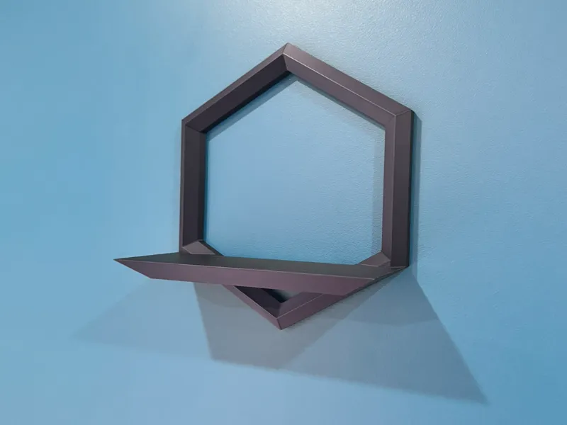 0.16mm étagère murale deco hexgonale