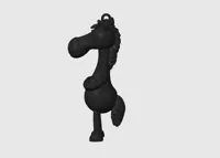 Porte-clés mascotte 2026, cheval au style froid — photo 4
