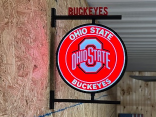 Round sign frame with ring