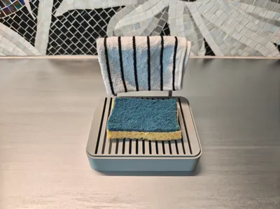 Minimal Sink Organizer – Sponge & Towel Dock