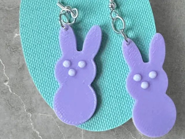 Bunny peep earrings