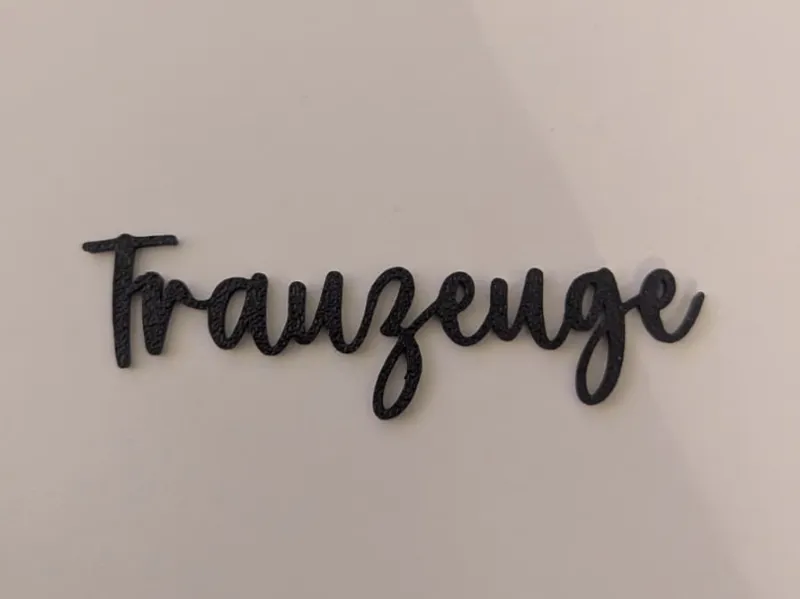 Trauzeuge / Trauzeugin Schriftzug
